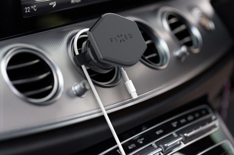 Mágneses tartó FIXED Icon Air Vent a szellőztetőhöz, fekete színben, csuklóval