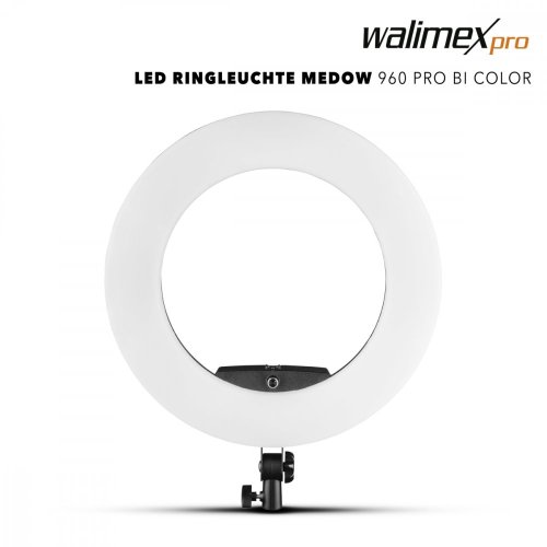 Walimex pro LED Ringleuchte Medow 960 Pro Bi Color, 3.200-5.500K, 96Watt