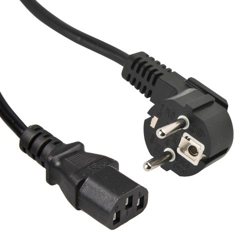 230V Hálózati kábel számítógéphez, fekete, 1 m