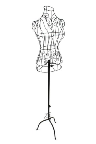 Dámské torzo, černé, kovové (FT9cer)