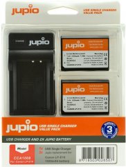 Jupio set 2x LP-E10 für Canon, 1.020 mAh + USB Ladegerät