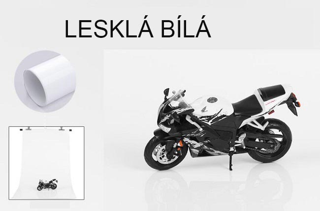 Fotopozadí bílé PVC 70x140 lesklé matné (PVW7)