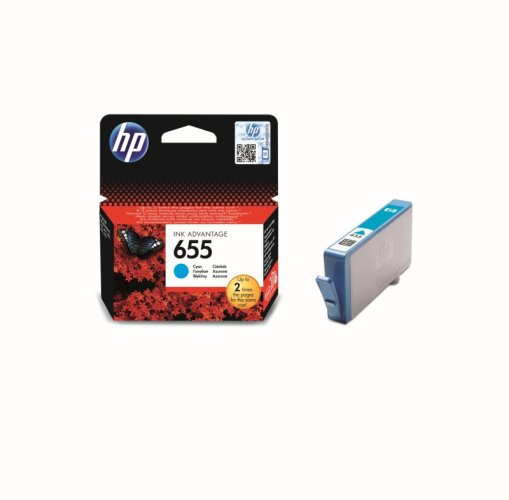 Inkoust HP Ink No 655 cyan, CZ110AE