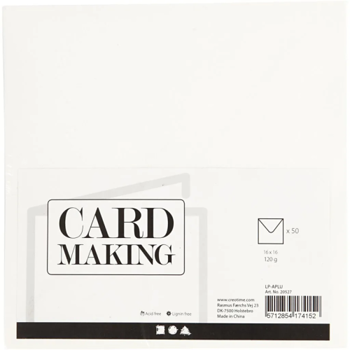 Focus Envelope 160x160 Raw White 120g 50 Pcs