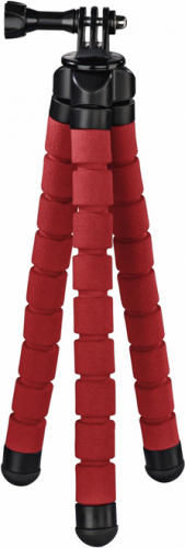 Hama Flex 2v1, 26 cm, mini statív pre smartphone a GoPro kamery, červený