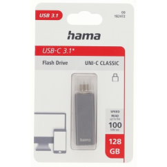 Hama USB flash disk UNI-C Classic, USB-C 3.1, 128 GB, 70 MB/s