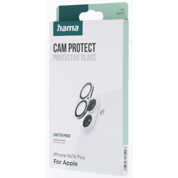 Hama Cam Protect, ochranné sklo na fotoaparát pro Apple iPhone 16/16 Plus, průhledné