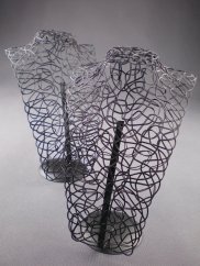 Dekolt na šperky kovový 24cm černý M (DDM)