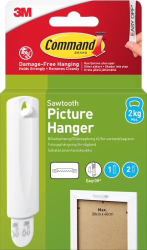 3M Command Sawtooth 1 Hook+2 Strips