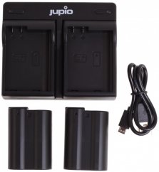 Jupio set 2x EN-EL15C für Nikon + Doppelladegerät