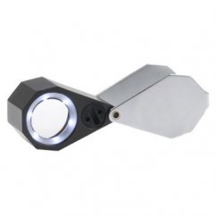 Viewlux jeweler's loupe 10x, 21 mm, with LED light.