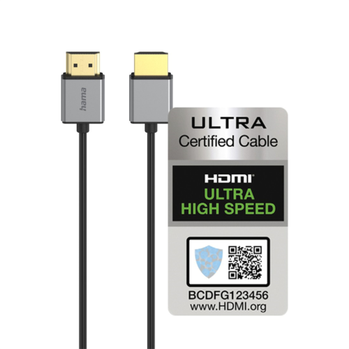 Hama HDMI kábel Ultra High Speed 8K 1,5 m, Ultra-Slim, blister/displej Hama HDMI kábel Ultra High Speed 8K 1,5 m, Ultra-Slim, blister/displej