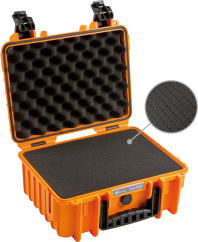 B&W Outdoor Koffer Typ 3000 mit Schaumstoff Orange