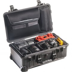 Peli™ Case 1510 SC Koffer mit Trennwänden + LOC Organizer (Schwarz)