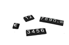 Plastové 3D cenovky řada čísel bílá (EWR)