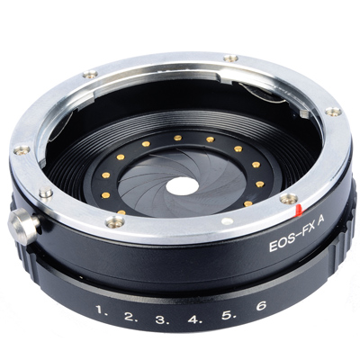 B.I.G. adaptér objektívu Canon EF na Fujifilm X telo s clonou
