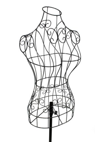 Dámské torzo, černé, kovové (FT9cer)