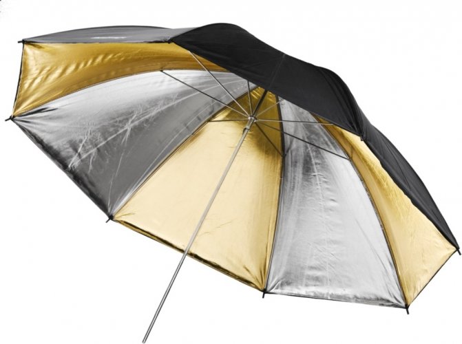Walimex pro odrazný deštník Dual 84cm zlatý/stříbrný
