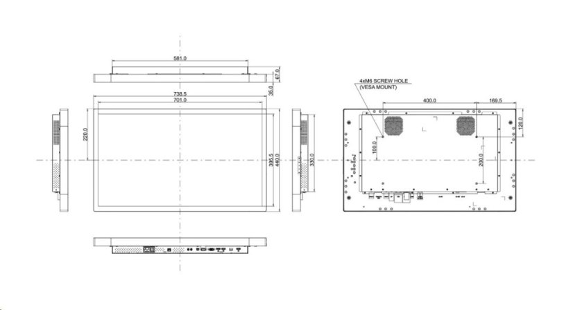 IIYAMA 32" TF3239MSC-B1AG: AMVA, FullHD, kapacitní, 12P, 500 cd/m2, VGA, HDMI, DP, 24/7, IP54, černá barva