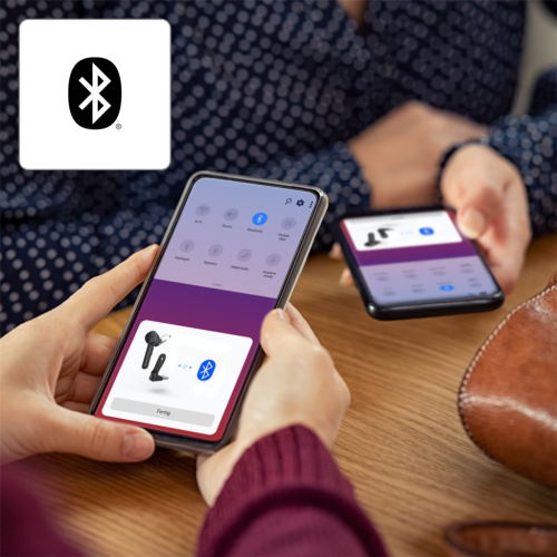 Hama MyVoice1300, náhlavní souprava Bluetooth mono, pro 2 zařízení, Siri, Google Assist, nabíjecí stanice