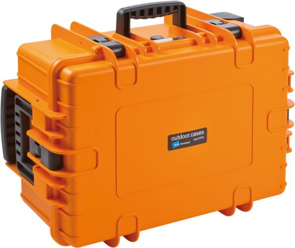 B&W Outdoor Koffer Typ 6700 mit Einteilung Orange