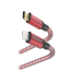 Hama MFi USB-C Lightning kábel Reflective pro Apple, 1,5 m, červený