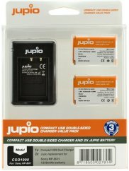Jupio set 2x NP-BX1 für Sony, 1.250 mAh + Ladegerät