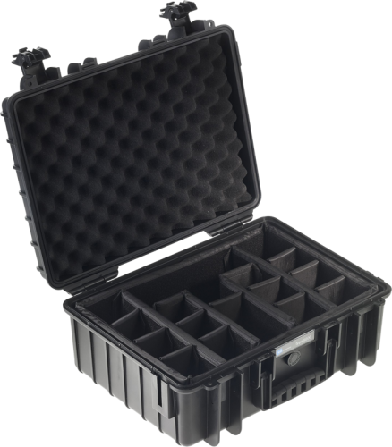 B&W Outdoor Koffer Typ 5000 mit Einteilung Schwarz