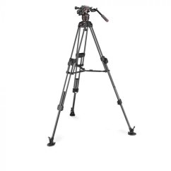 Manfrotto Nitrotech 608 fluidní video hlava s karbonovým videostativem 645 s dvojitými nohami
