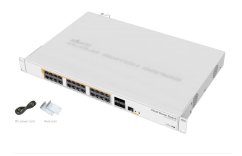 Switch Mikrotik CRS328-24P-4S+RM 800MHz CPU, 512MB, 24x GLAN, 4x SFP + cage, ROS L5, PSU,1U Rack