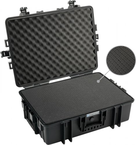 B&W Outdoor Case Type 6500 with Removable Pre-Cut Foam Black