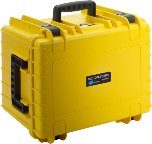 B&W Outdoor Case 5500, prázdný kufr žlutý