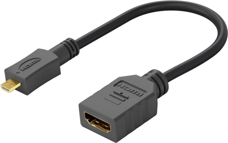 Adaptér Flexi HDMI Typ A samica - micro HDMI Typ D samec pre ohybné zapojenie