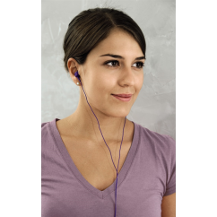 Thomson fejhallgató mikrofonnal EAR3005, szilikon fülhallgató, lila