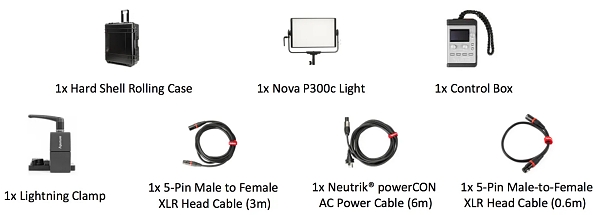 Aputure NOVA P300c RGBWW LED Panel with Rolling Case Kit