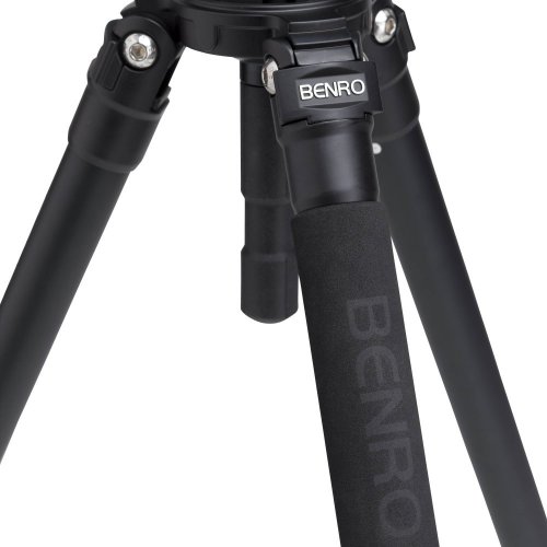 Benro Aluminum Single-Tube Tripod A373F with Fluid Video Head S6Pro | Maximum Height 160 cm | Payload 6 kg | 75mm Half-Ball Adapter | Min Height 30 cm