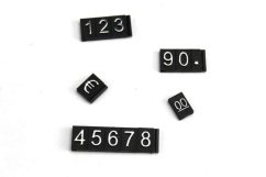 Plastové 3D cenovky řada čísel stříbrná (ESTRR)