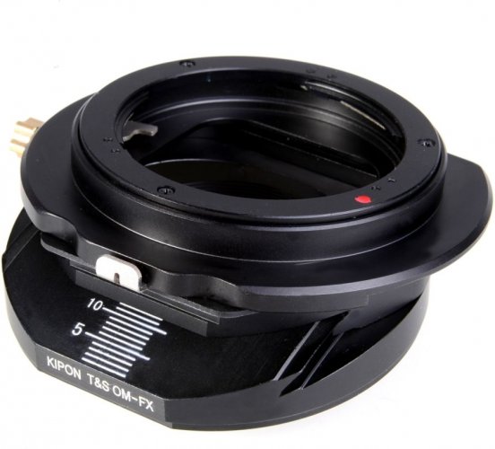 Kipon Tilt-Shift Adapter from Olympus OM Lens to Fuji X Camera