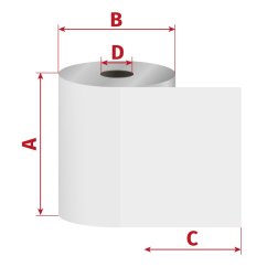 Kotúčik 80/150/25 - 18 V (gramáž 75g/m2) Termocitlivý, (150m)