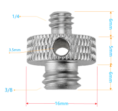 Spojovací stativový šroub 3/8" na 1/4" (CA57)