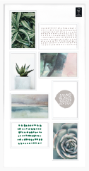 Focus Collage 8 Pictures w. double PP White