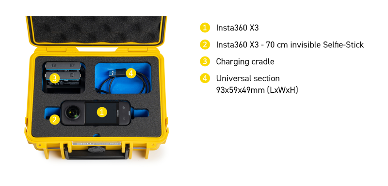 BW Outdoor Case Type 500 for Insta360 X3, purple