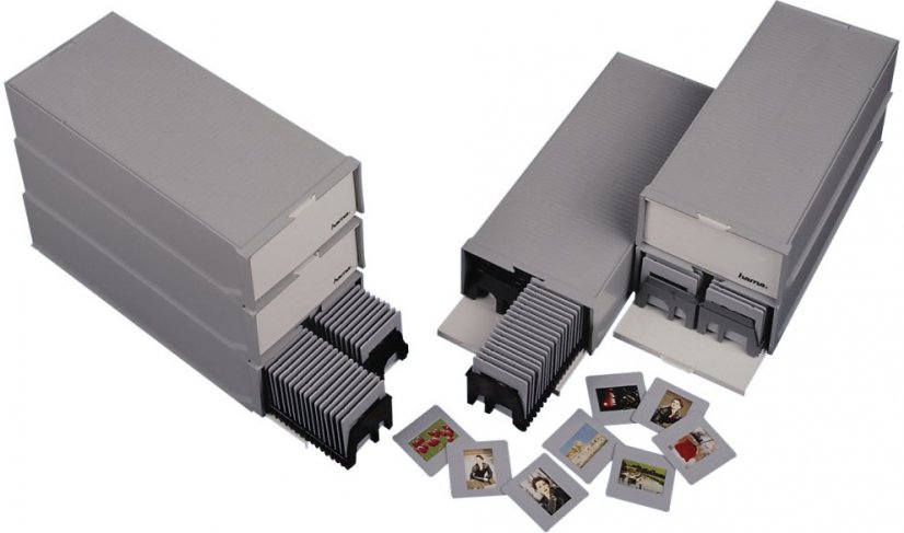 Hama "100" Stackable Slide Box, with 2 Magazines for 50 Slides