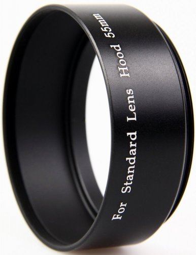 forDSLR Metal Screw-on Lens Hood 55mm for Telephoto Lens with Filter Thread 58mm