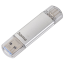 Hama Flash Pen Laeta, USB-C/USB-A 3.1, 32 GB, 40 MB/s, silber