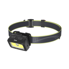 Hama HL350, LED čelovka, COB, svietivosť 350 lm, dosvit 60 m, IP44, SOS píšťalka, batérie