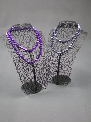 Dekolt na šperky kovový 30cm černý XL (DDXL)