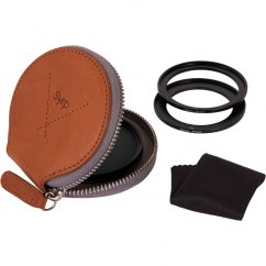 Syrp 67mm Circular Polarizer Filter Kit | Two Step-Up Rings 58 and 52 mm | Germany Schott Glass | Genuine Leather Case and Lens Cloth