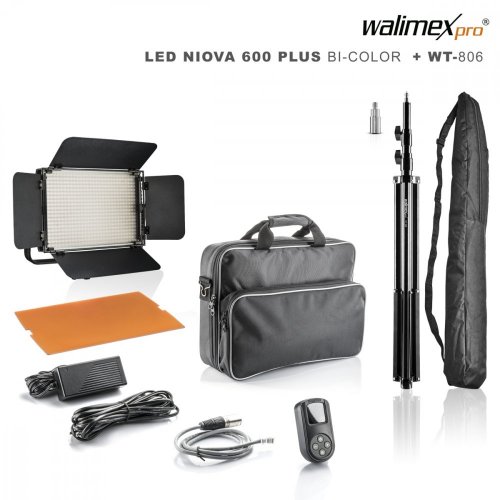 Walimex pro Niova 600 Plus Bi Color with Light Stand WT-806