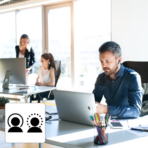 Hama MyVoice1300, náhlavní souprava Bluetooth mono, pro 2 zařízení, Siri, Google Assist, nabíjecí stanice